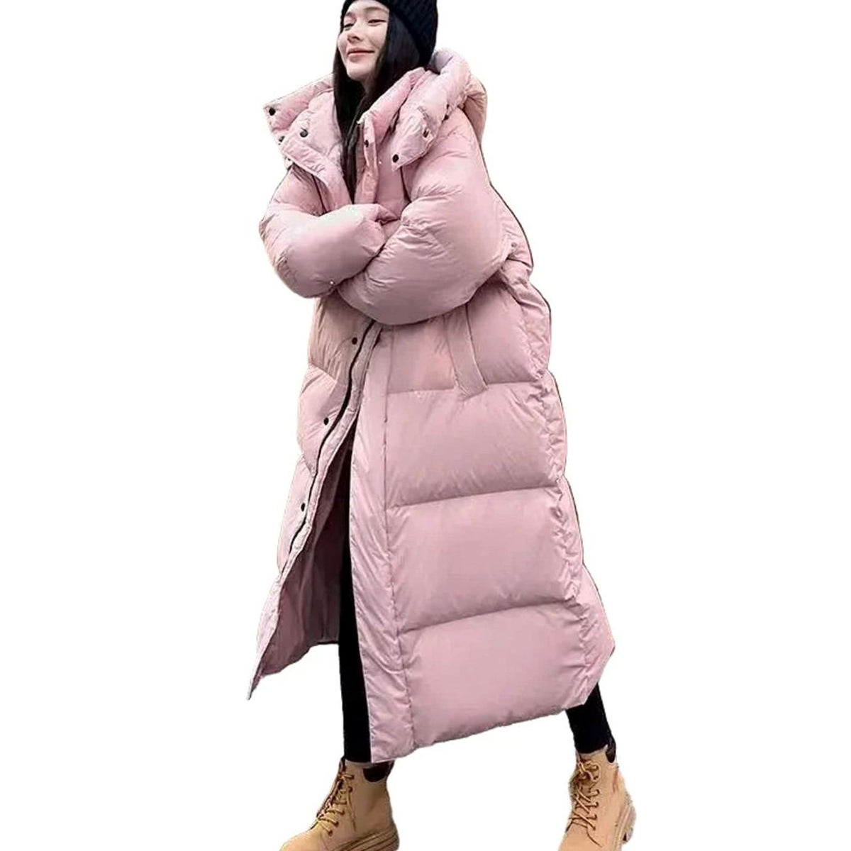 Elisabeth | Damen Oversized Langer Kapuzen Puffer Mantel Winterjacke