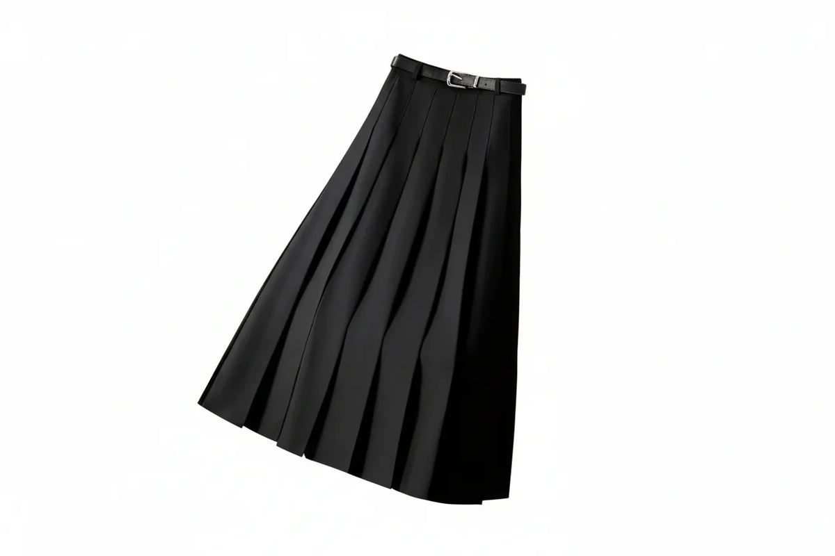 Damen Plissierter Midirock