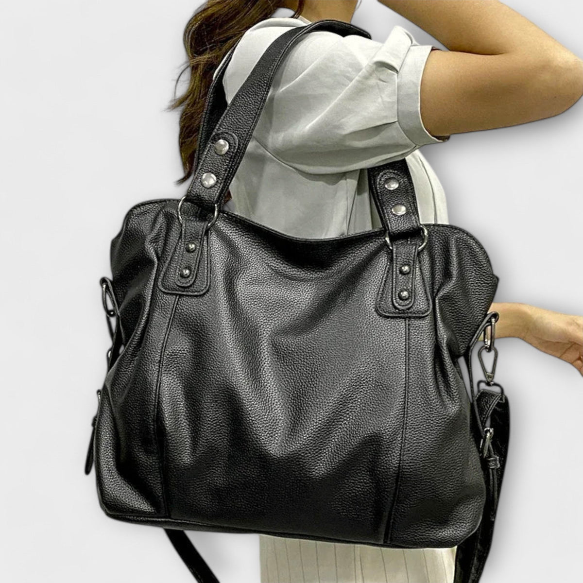 Sophie | Damen Schultertasche Leder-Optik Hobo-Stil