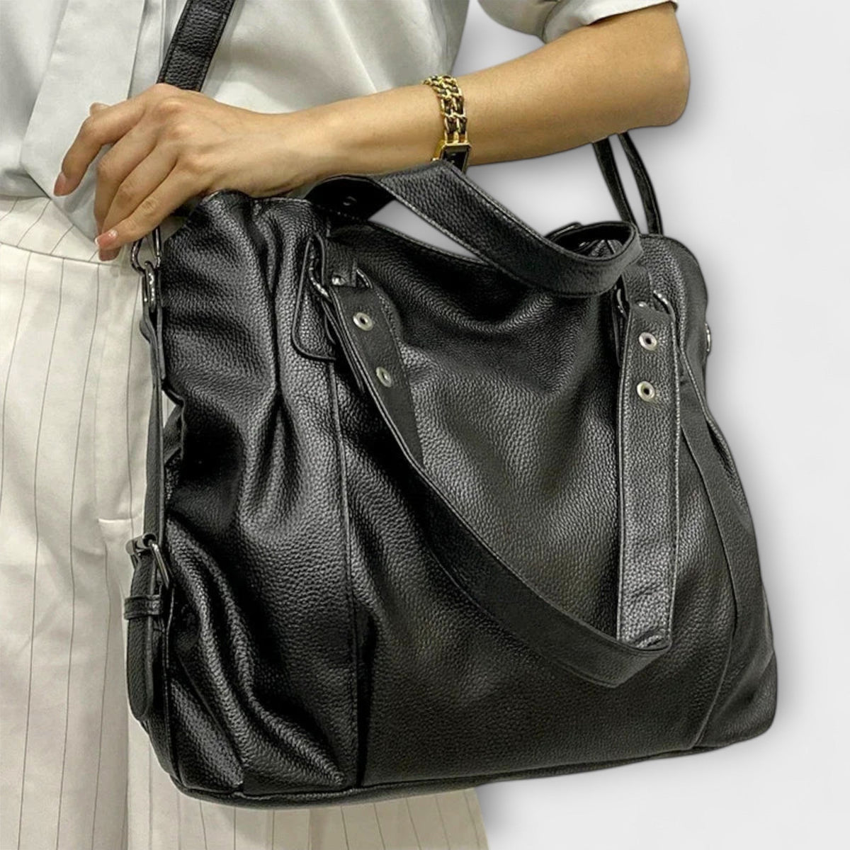Sophie | Damen Schultertasche Leder-Optik Hobo-Stil