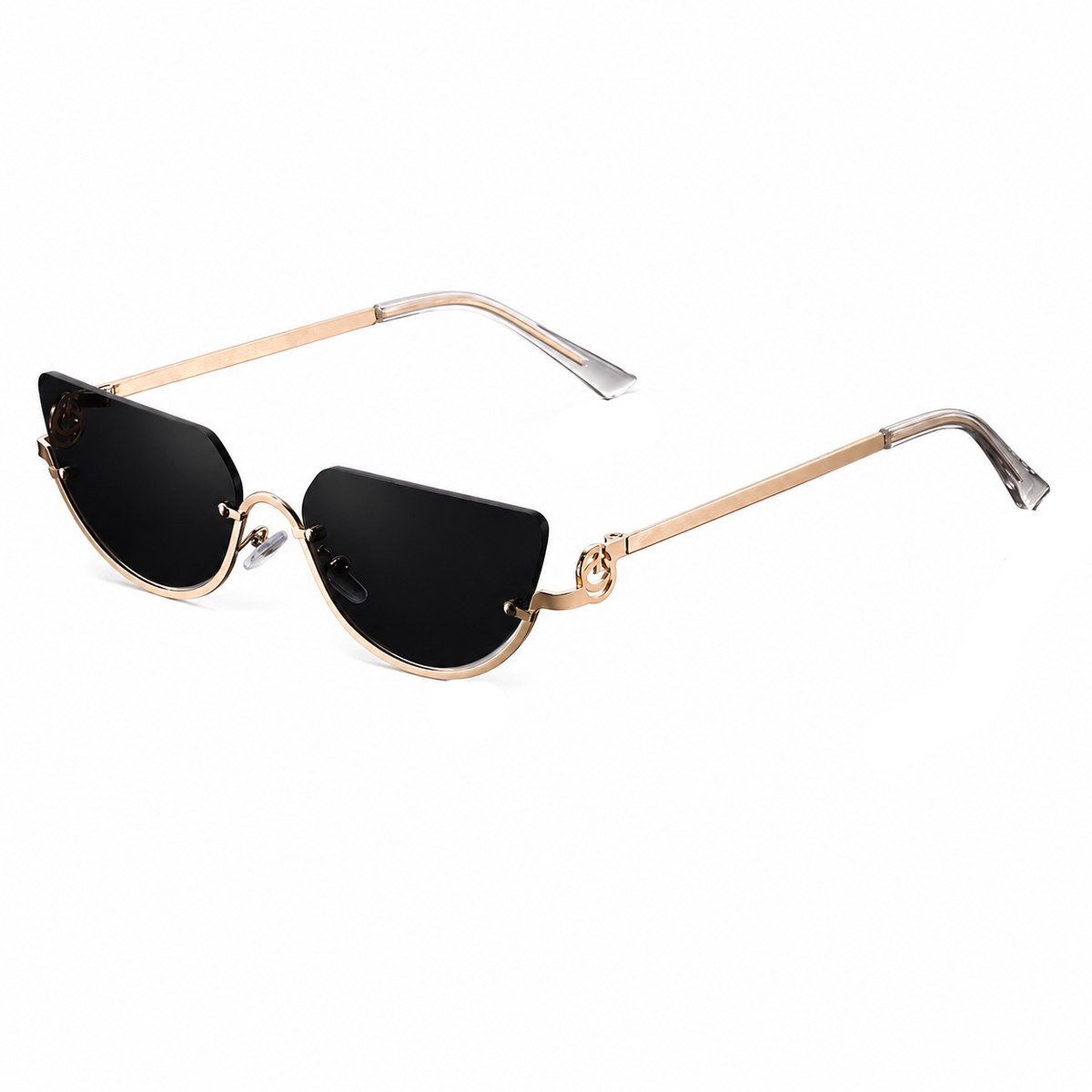 Damen Sonnenbrille mit randlosen Gläsern und geraden Bügeln