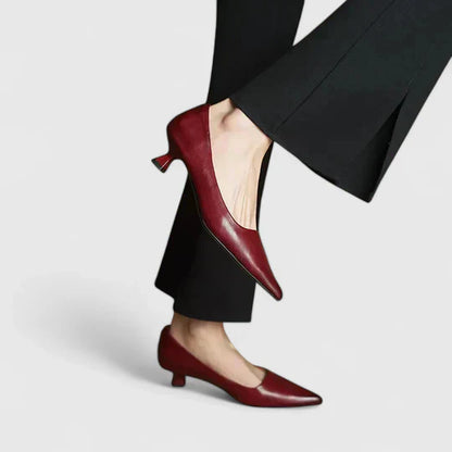 Damen Spitze Slip-On Pumps mit Niedrigem Absatz