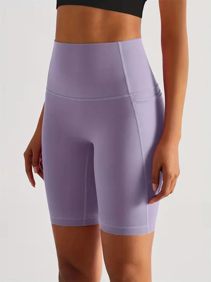 Damen Sport-Leggings Shorts mit Tasche