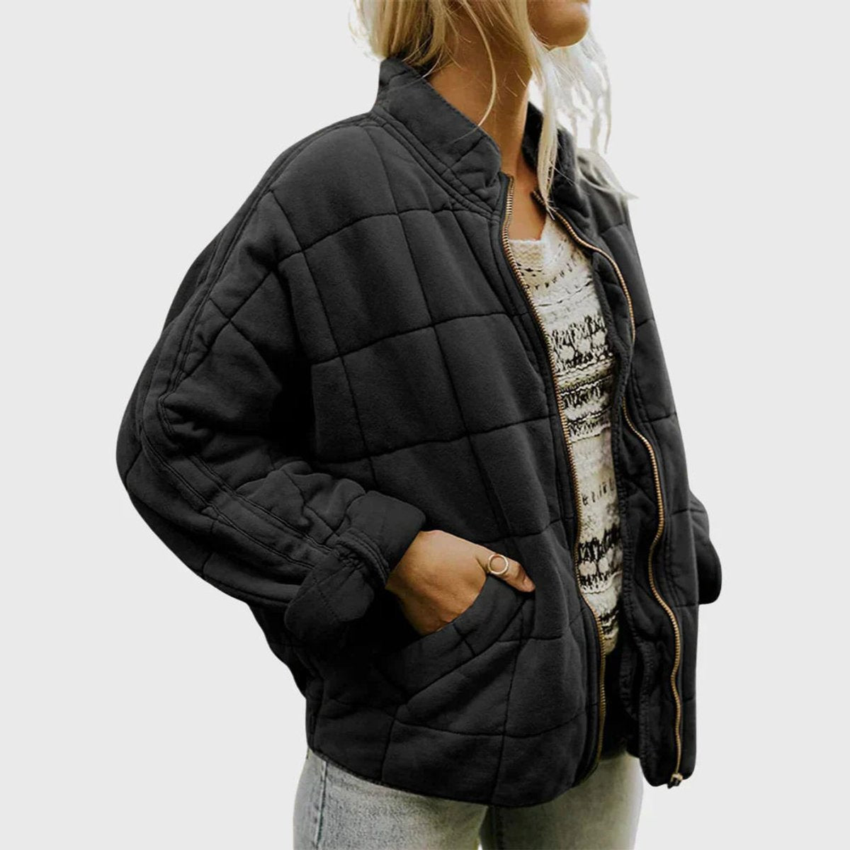 Luisa | Damen Steppjacke gesteppt mit Reißverschluss Regular Fit Übergangsjacke