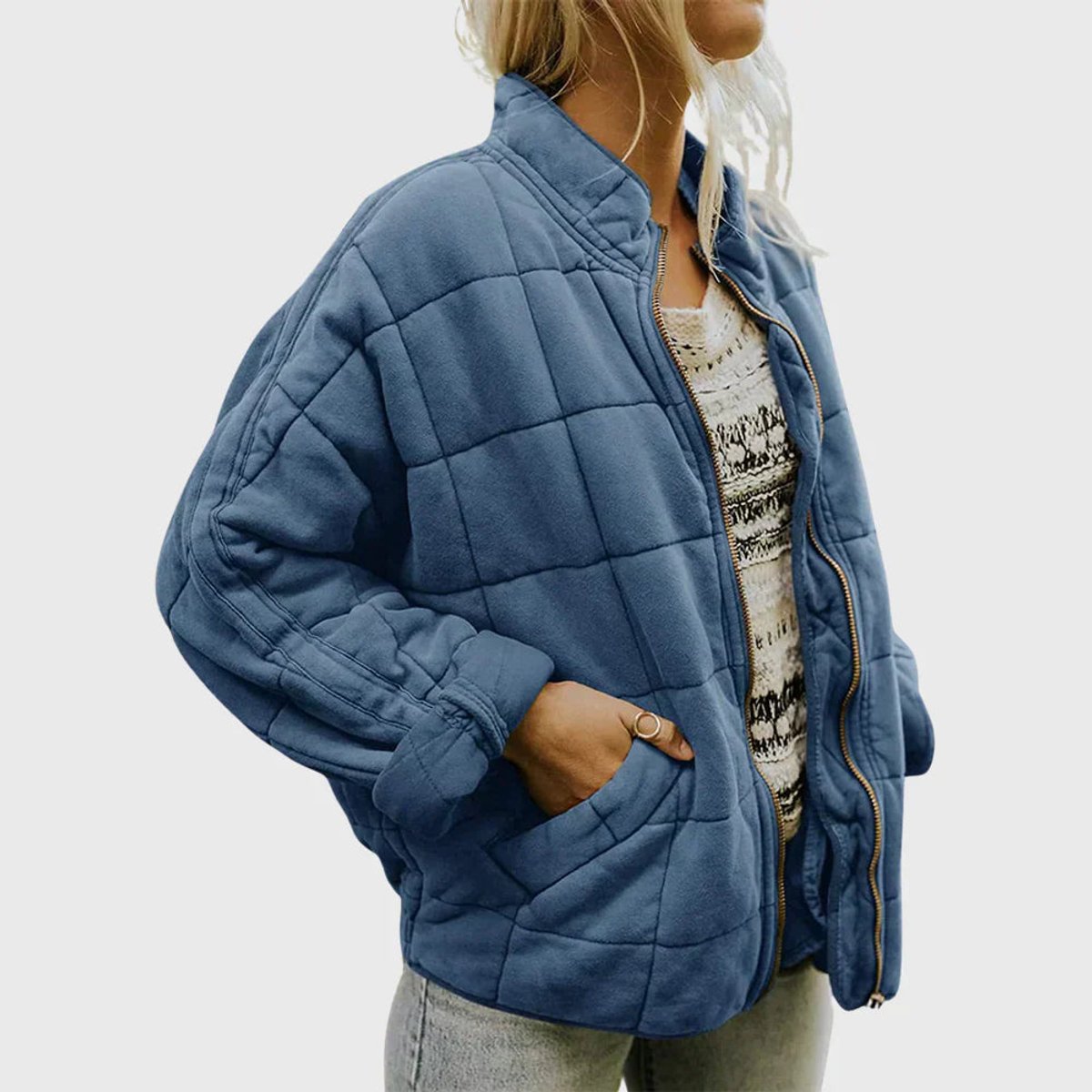 Luisa | Damen Steppjacke gesteppt mit Reißverschluss Regular Fit Übergangsjacke