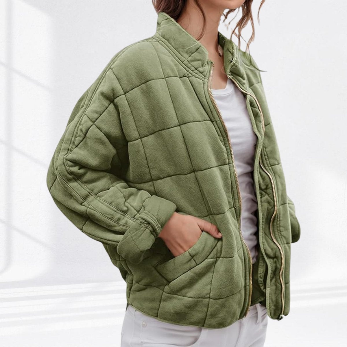 Luisa | Damen Steppjacke gesteppt mit Reißverschluss Regular Fit Übergangsjacke