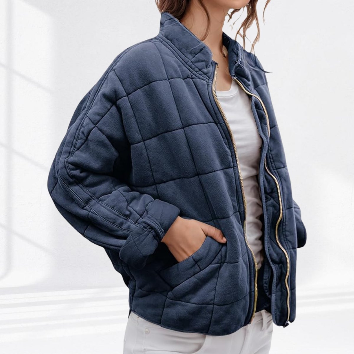 Luisa | Damen Steppjacke gesteppt mit Reißverschluss Regular Fit Übergangsjacke