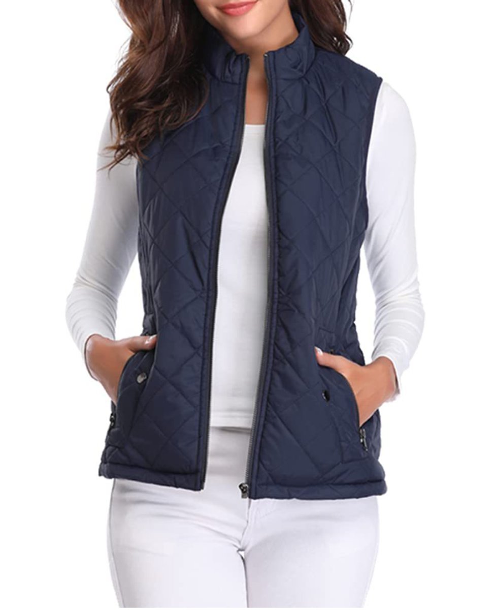 Leonie | Damen Steppweste leicht gefütterte Puffer Vest Women Reißverschluss