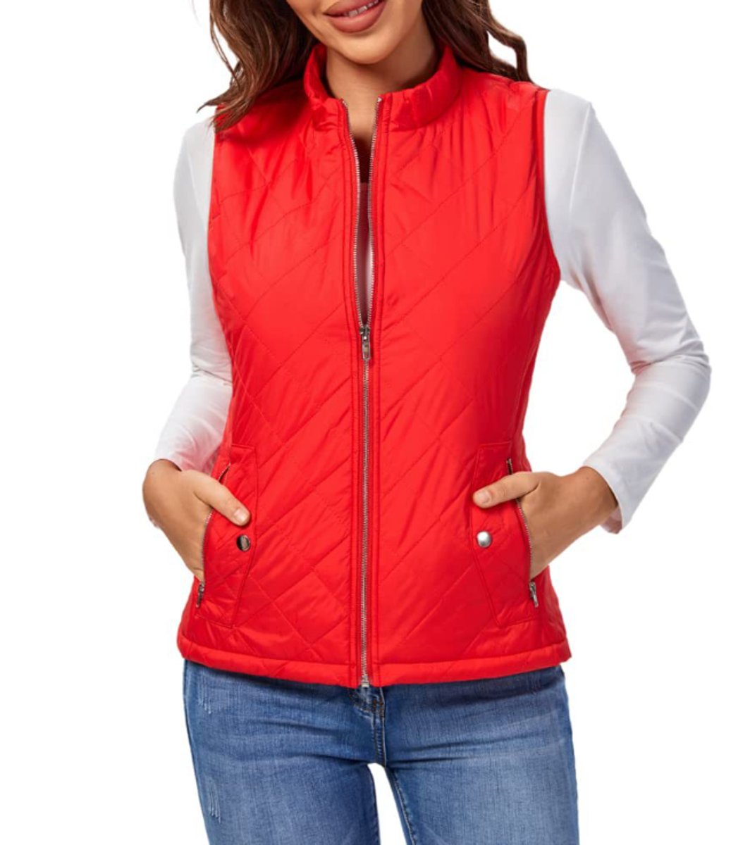 Leonie | Damen Steppweste leicht gefütterte Puffer Vest Women Reißverschluss