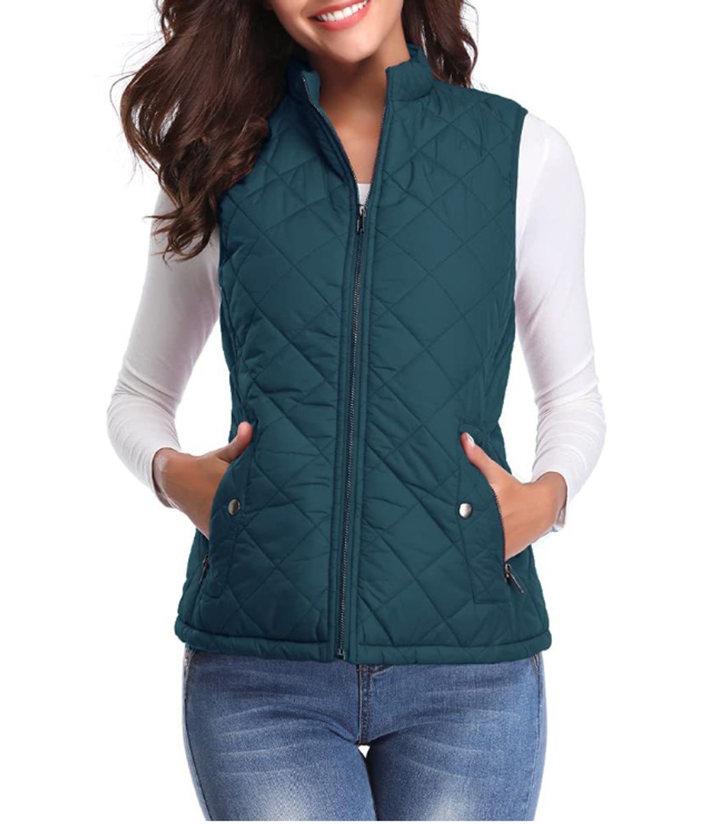 Leonie | Damen Steppweste leicht gefütterte Puffer Vest Women Reißverschluss