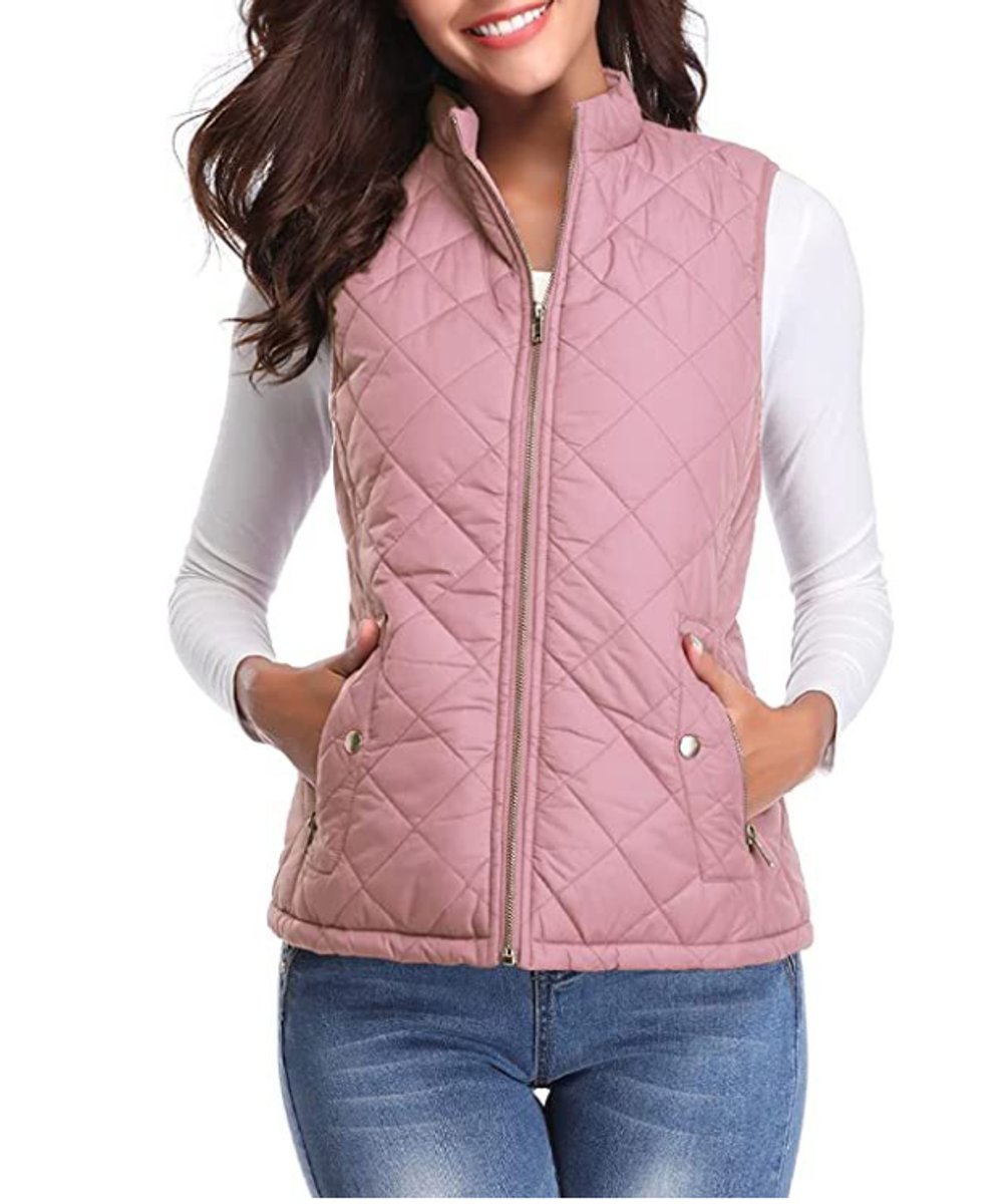 Leonie | Damen Steppweste leicht gefütterte Puffer Vest Women Reißverschluss