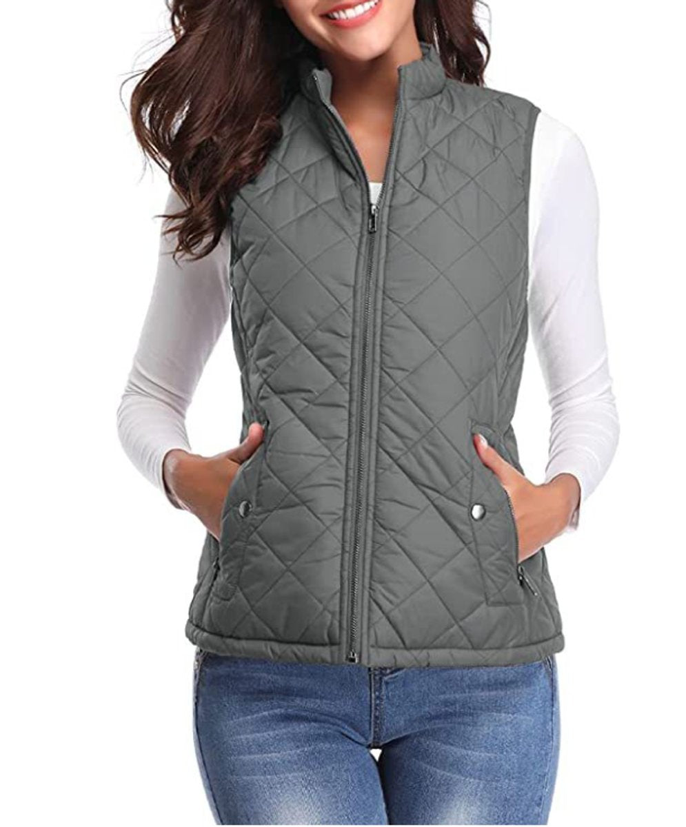 Leonie | Damen Steppweste leicht gefütterte Puffer Vest Women Reißverschluss
