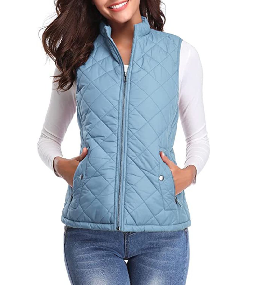 Leonie | Damen Steppweste leicht gefütterte Puffer Vest Women Reißverschluss
