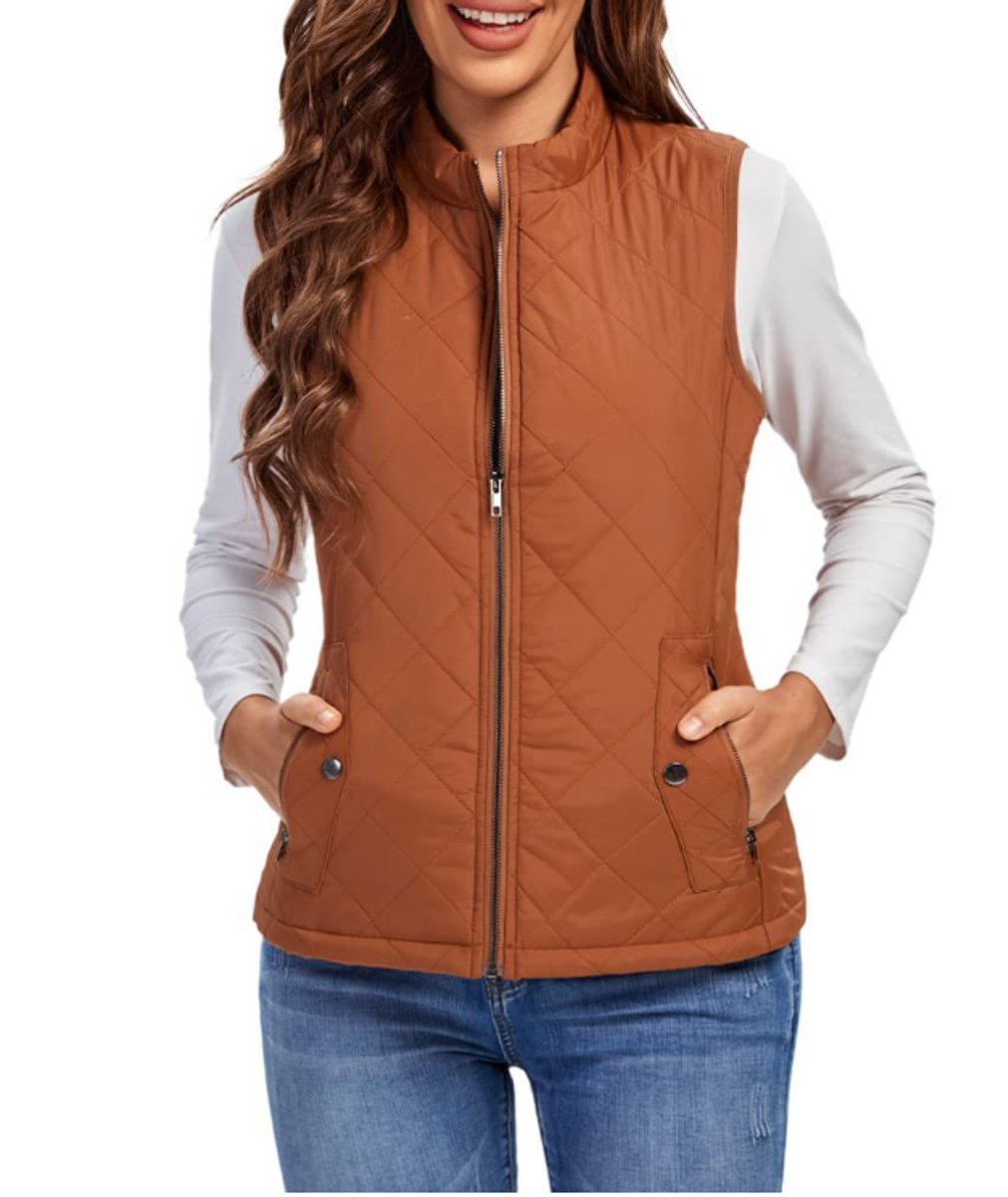 Leonie | Damen Steppweste leicht gefütterte Puffer Vest Women Reißverschluss