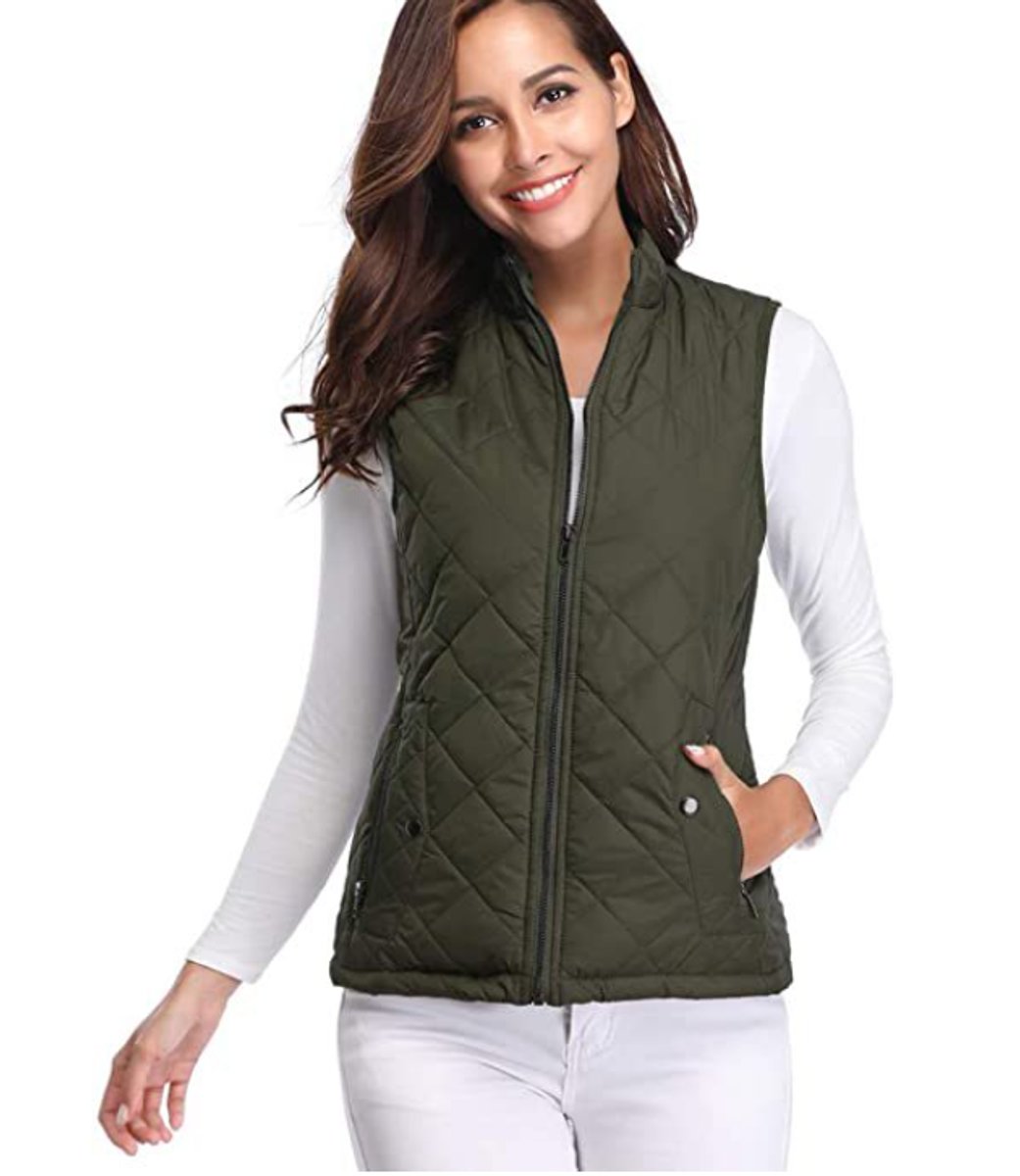 Leonie | Damen Steppweste leicht gefütterte Puffer Vest Women Reißverschluss