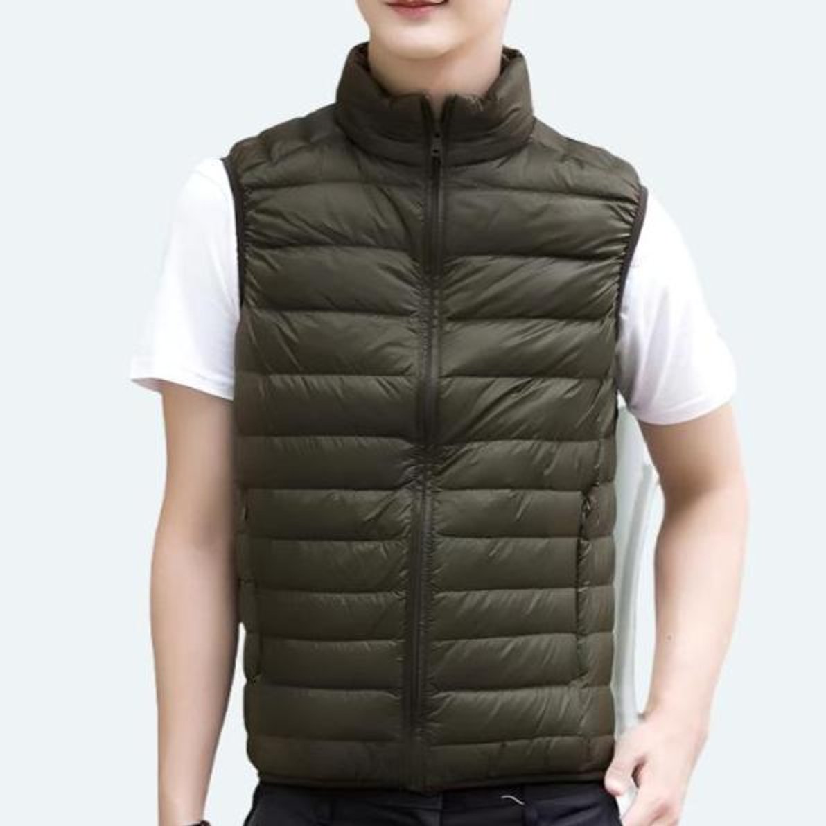 Luisa | Damen Steppweste leichte Puffer Vest mit Reißverschluss Stehkragen