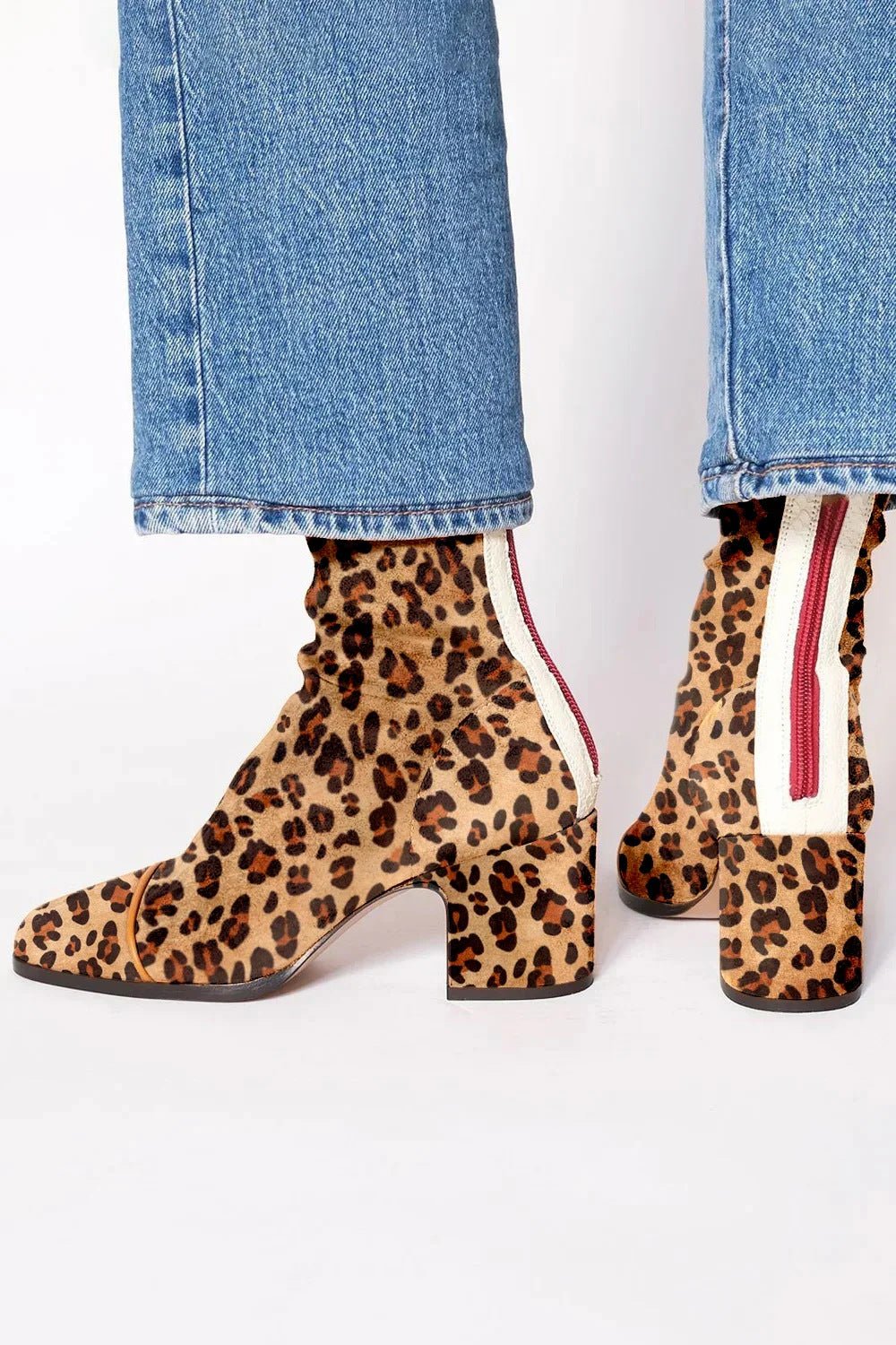 Frieda | Damen Stiefeletten Blockabsatz Quadratische Zehenpartie