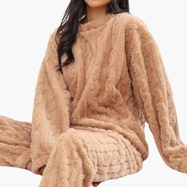 Damen Zweiteiliges Pyjama-Set mit Struktur