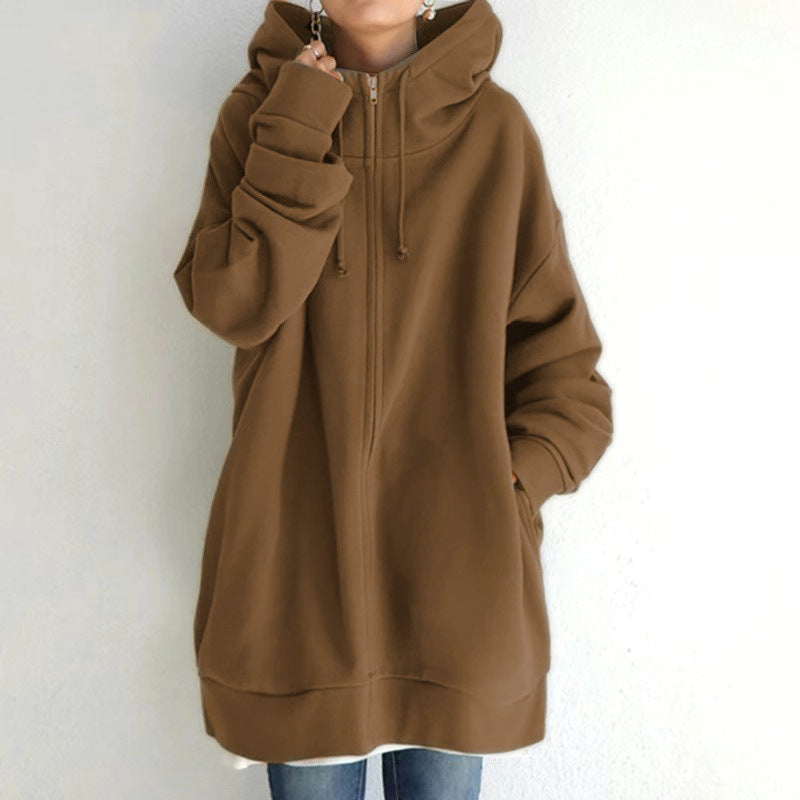 Damenjacke Oversized mit Reißverschluss