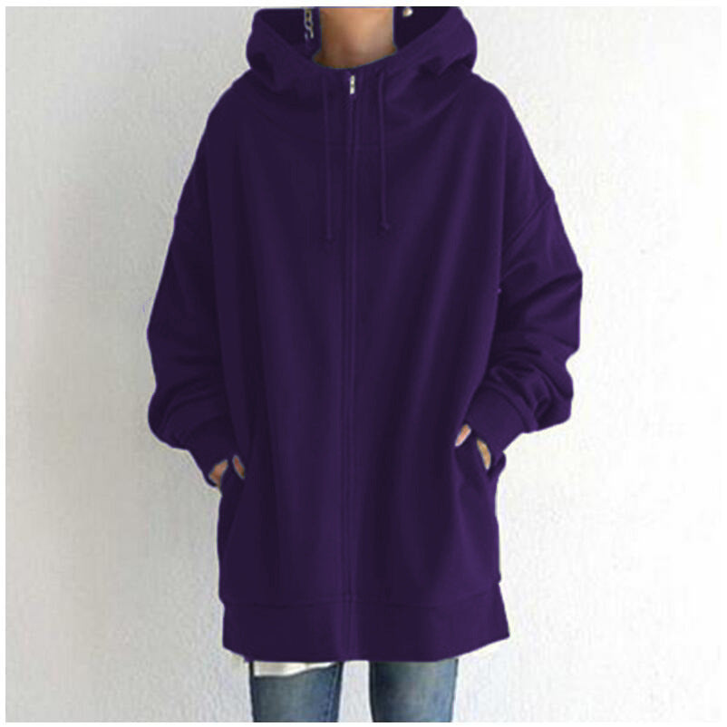 Damenjacke Oversized mit Reißverschluss
