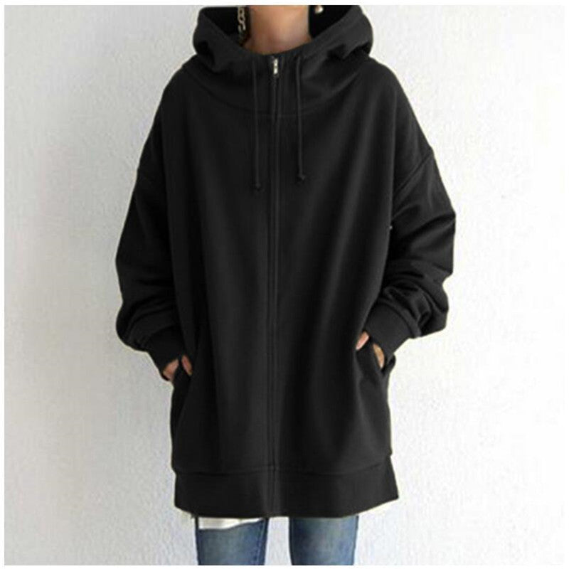Damenjacke Oversized mit Reißverschluss