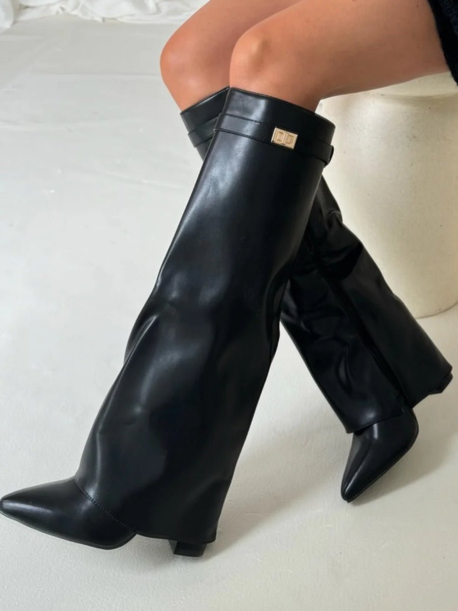 Marie | Damenstiefel Wildleder Kniehoch Elegante Stiefel