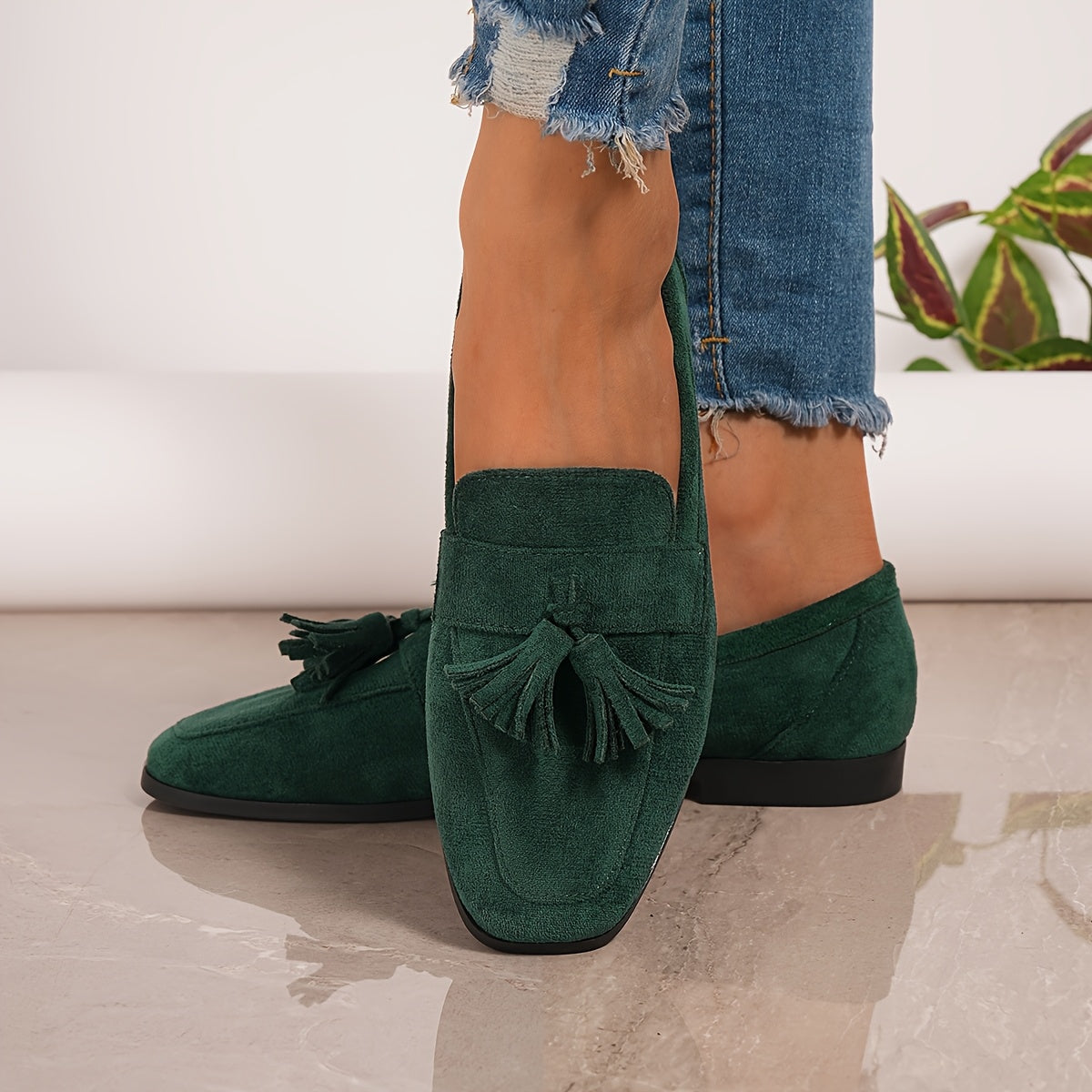 Fathima - Klassische Slipper Mit Quasten