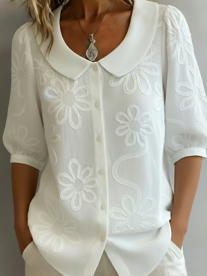 Perina - Soft-Touch-Bluse mit Blumenmuster