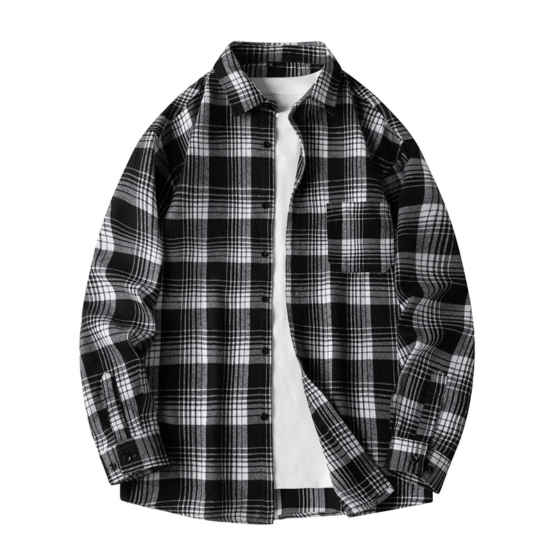 Ryder | Herren Flanellhemd Kariert Langarm Relaxed Fit Herbst