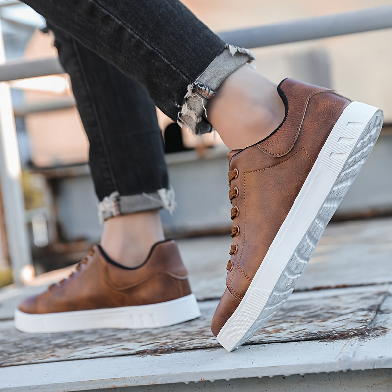 Rex | Herren Leder-Sneaker Low-Top Cupsole Casual