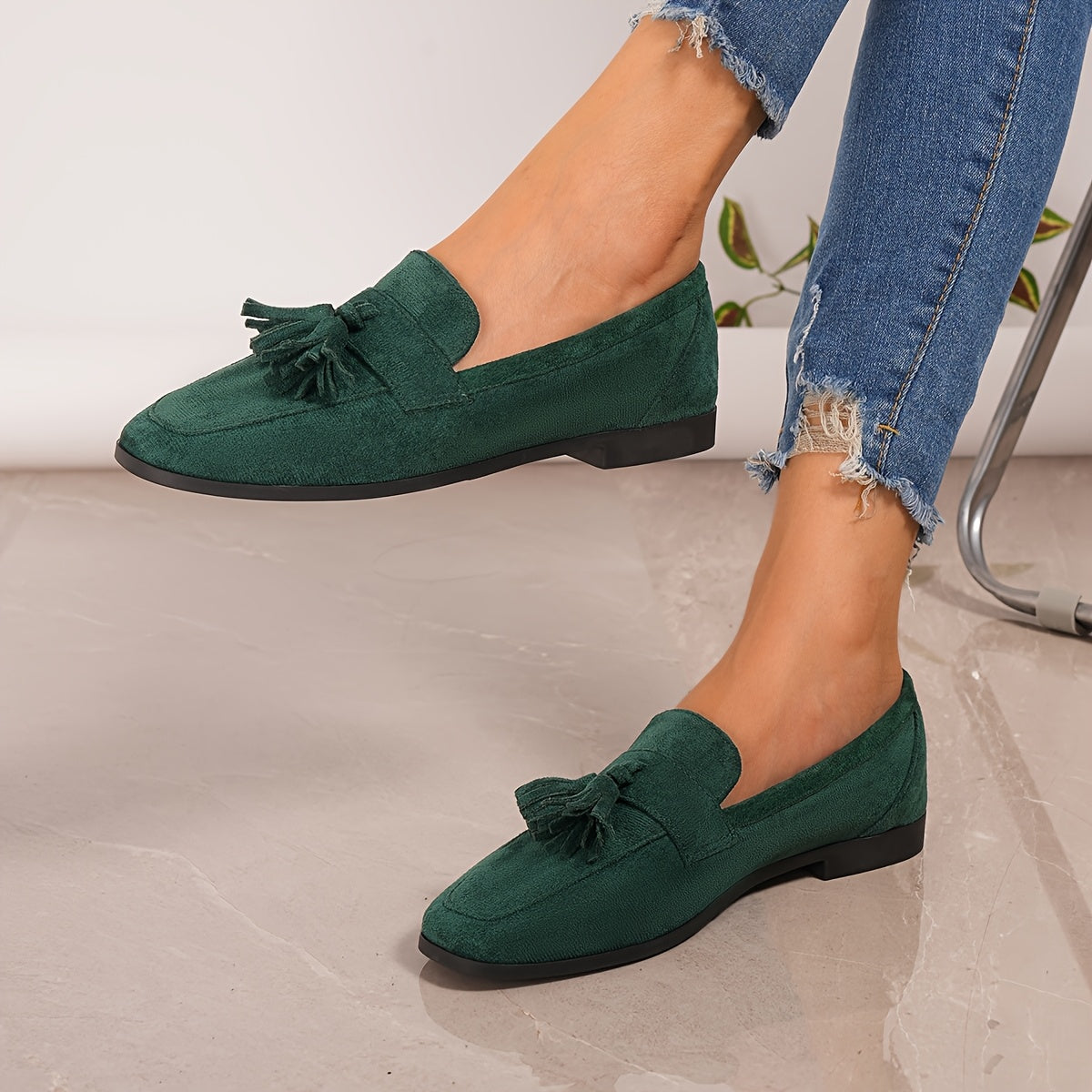 Fathima - Klassische Slipper Mit Quasten