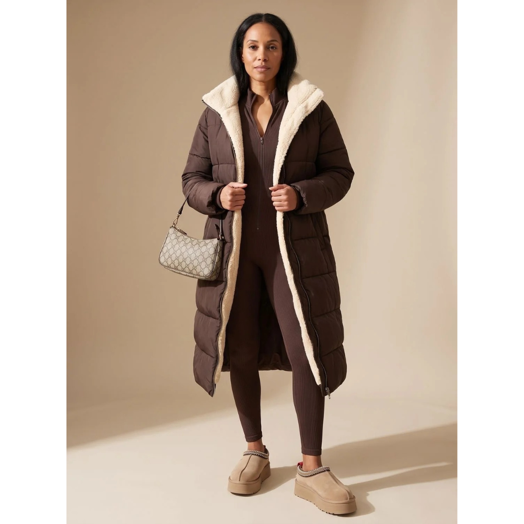 Eileen | Damen Puffer Winterjacke mit Wende Design und Wärme