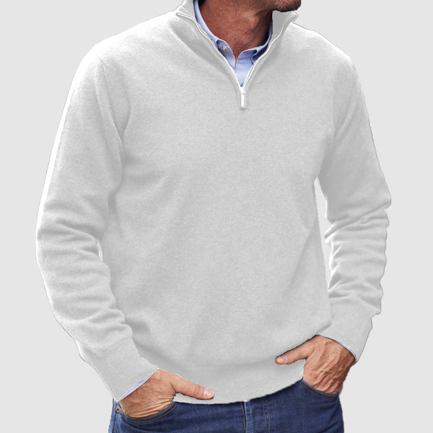 Erasmus | Herren Half-Zip Pullover Langarm Strickpullover