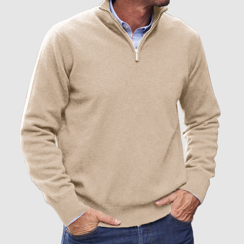 Erasmus | Herren Half-Zip Pullover Langarm Strickpullover