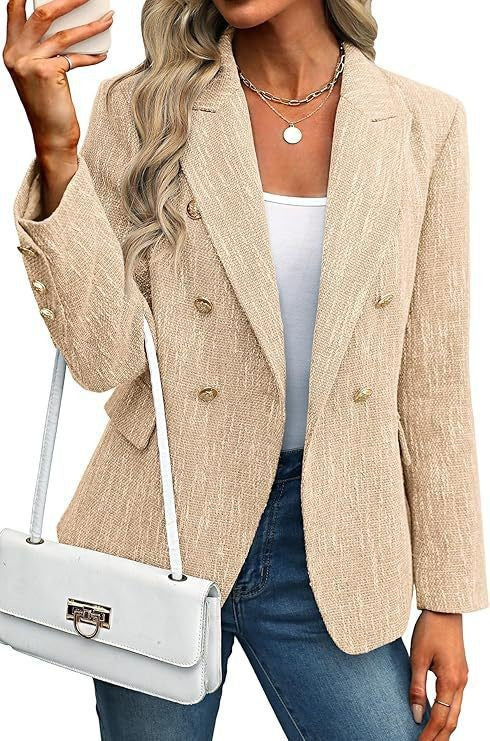 Estrid | Damen Zweireihiger Blazer mit Reverskragen