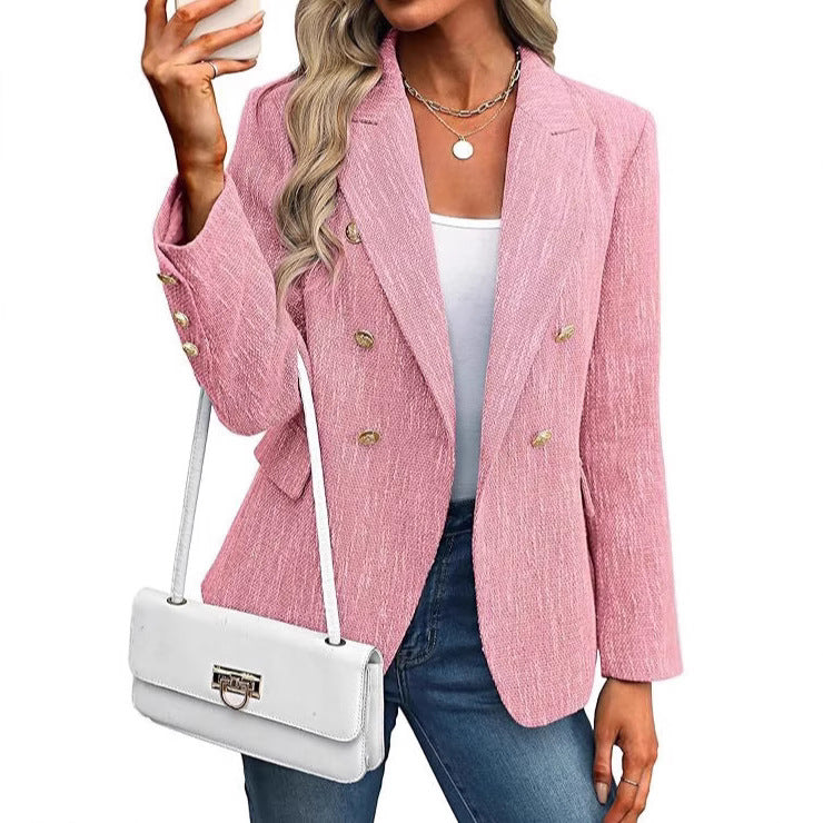 Estrid | Damen Zweireihiger Blazer mit Reverskragen