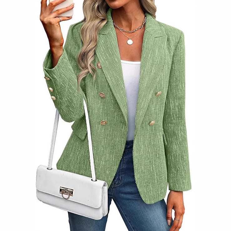 Estrid | Damen Zweireihiger Blazer mit Reverskragen