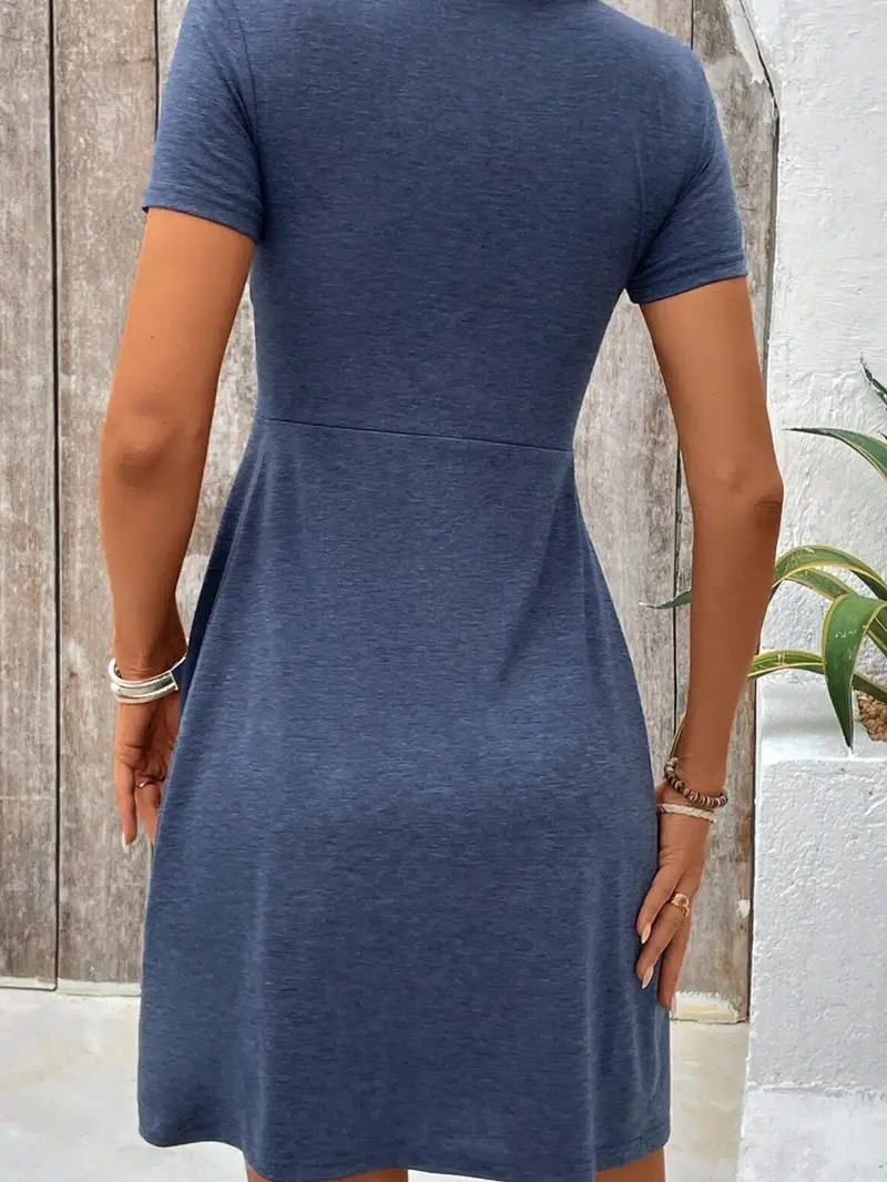 Sofia | Kurzarm V-Ausschnitt Twistkleid Damen