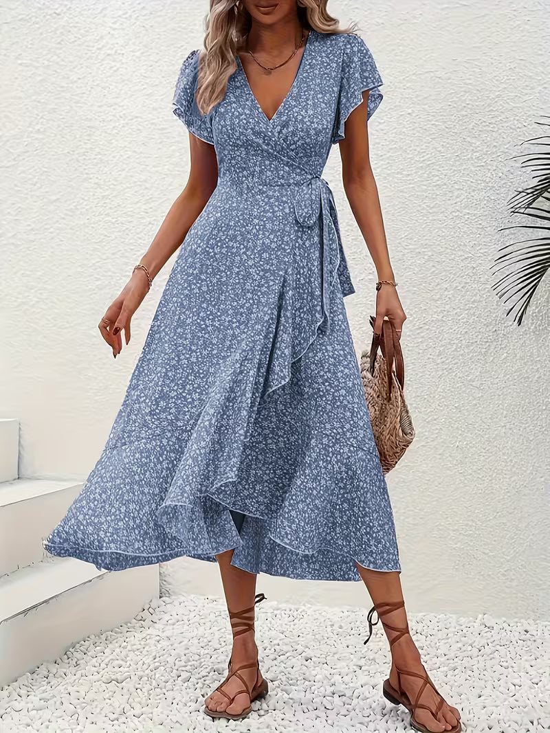 Elara | Fließendes, Bauch-umspielendes Wickelkleid