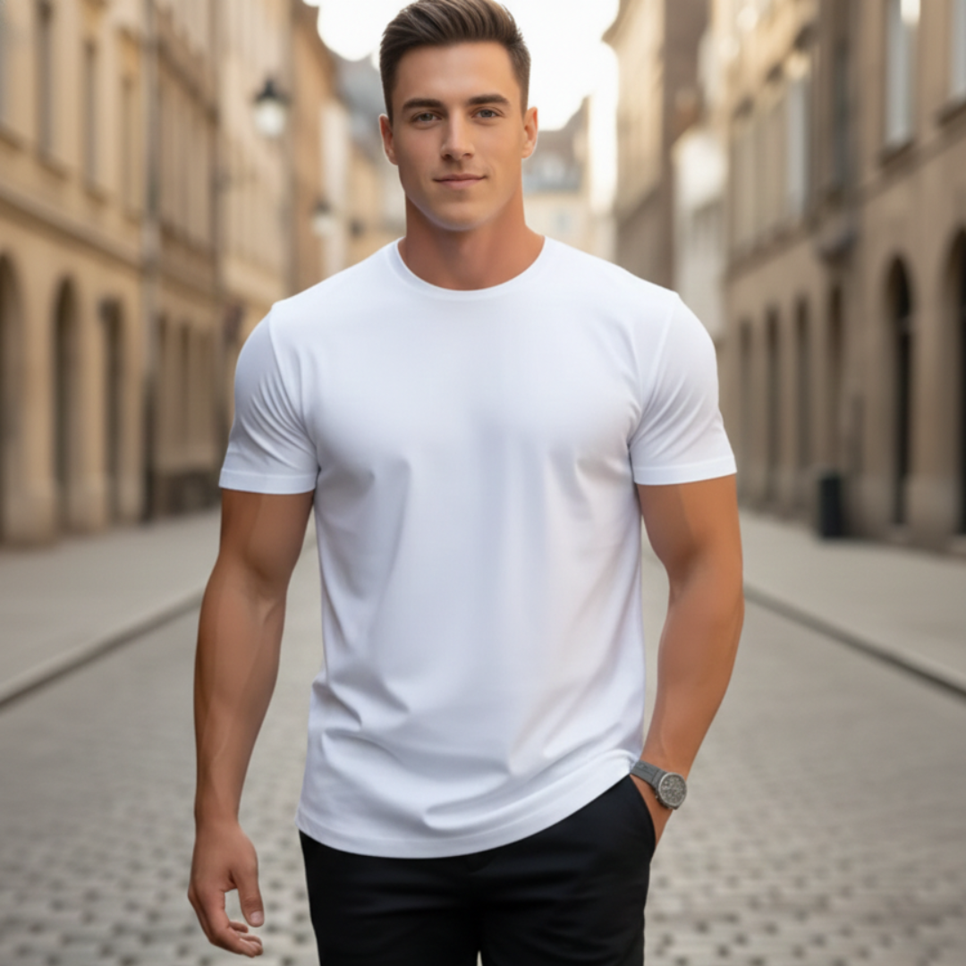 Fabian | Herren Rundhals T-Shirt Slim Fit Kurzarm