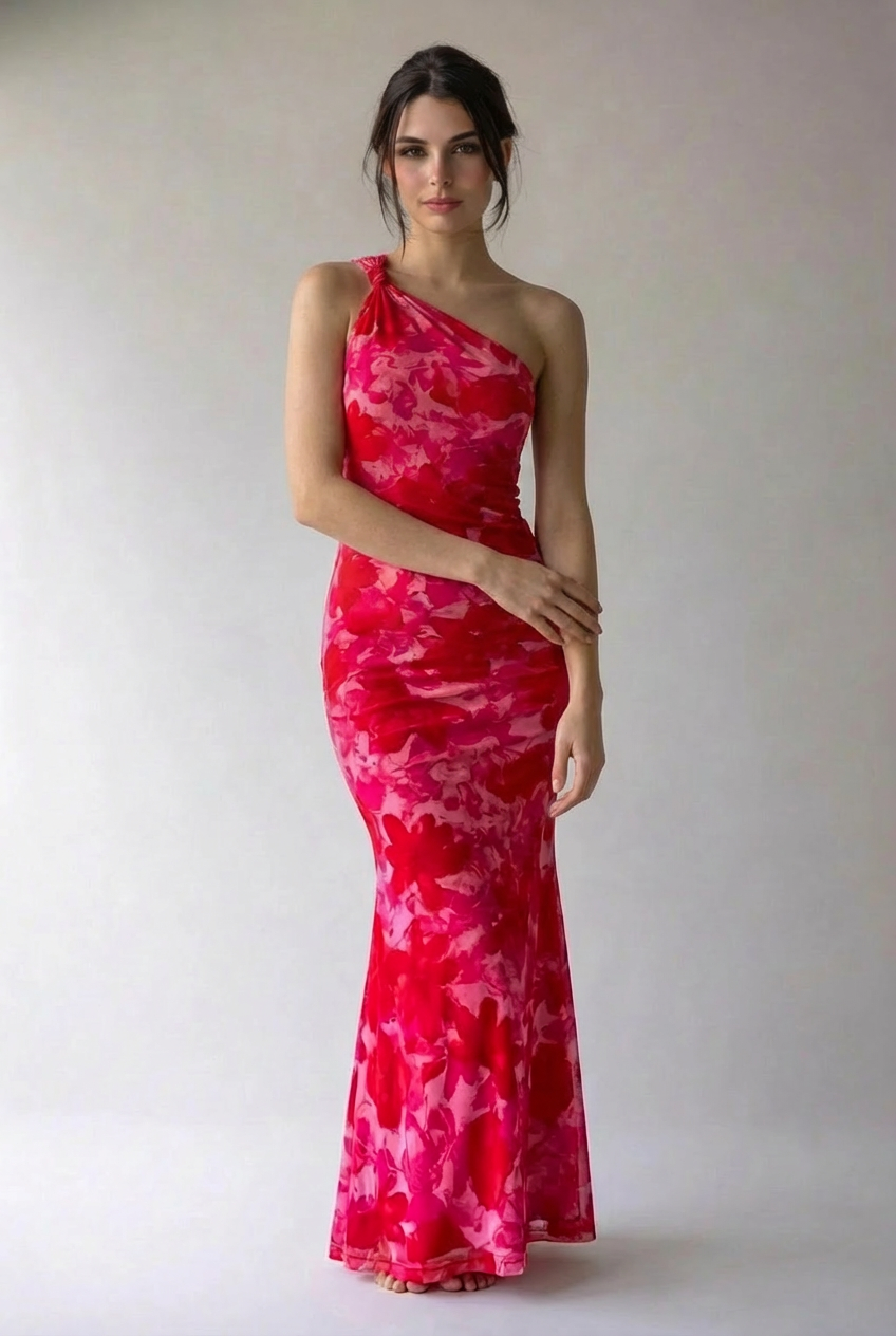 Ludmila | Damen Halter Midikleid Elegant Feminin Sommer