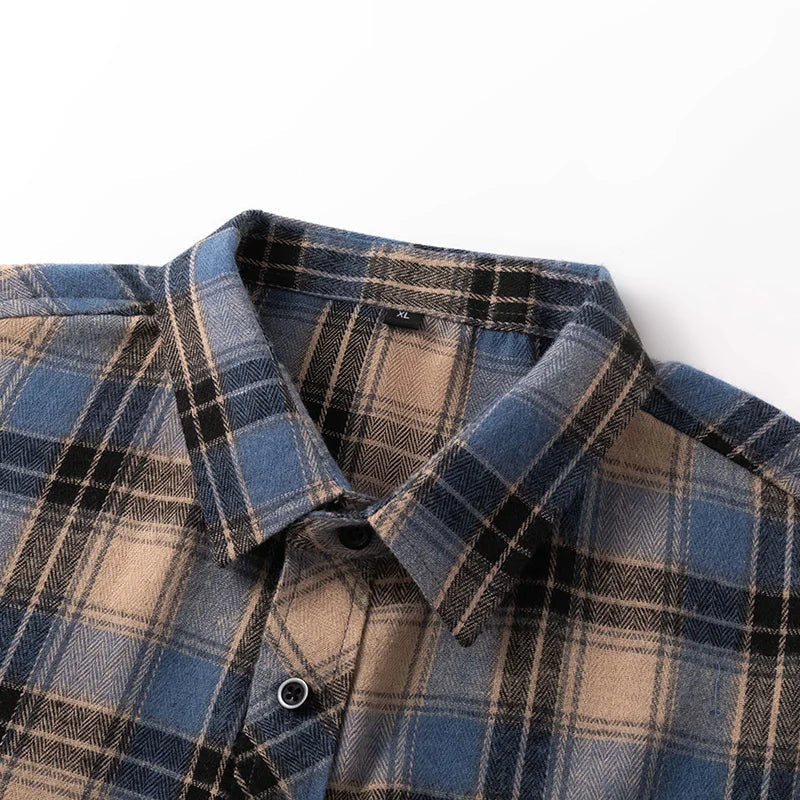 Ryder | Herren Flanellhemd Kariert Langarm Relaxed Fit Herbst