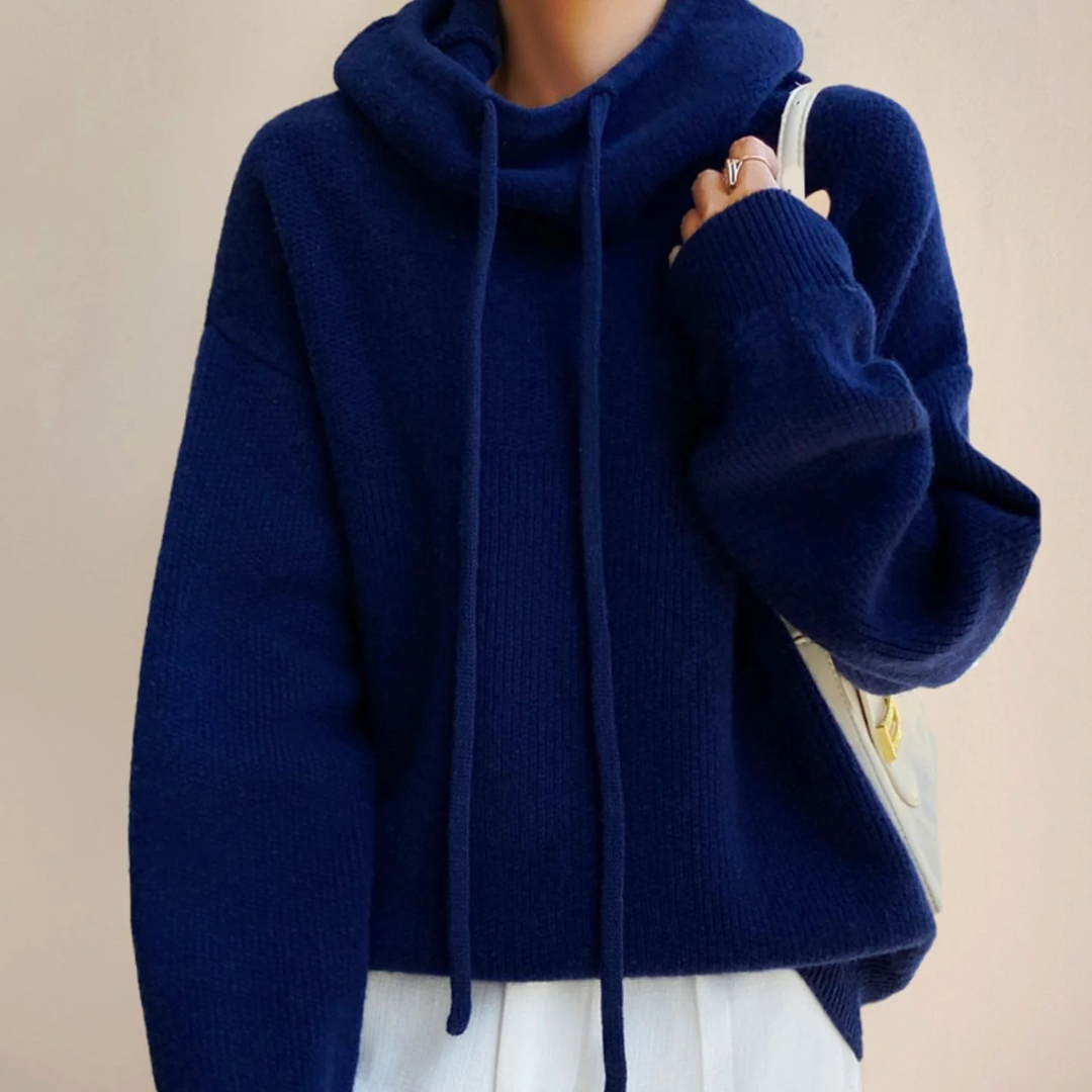 Fina | Damen Hoodie mit Strickmuster und Komfort