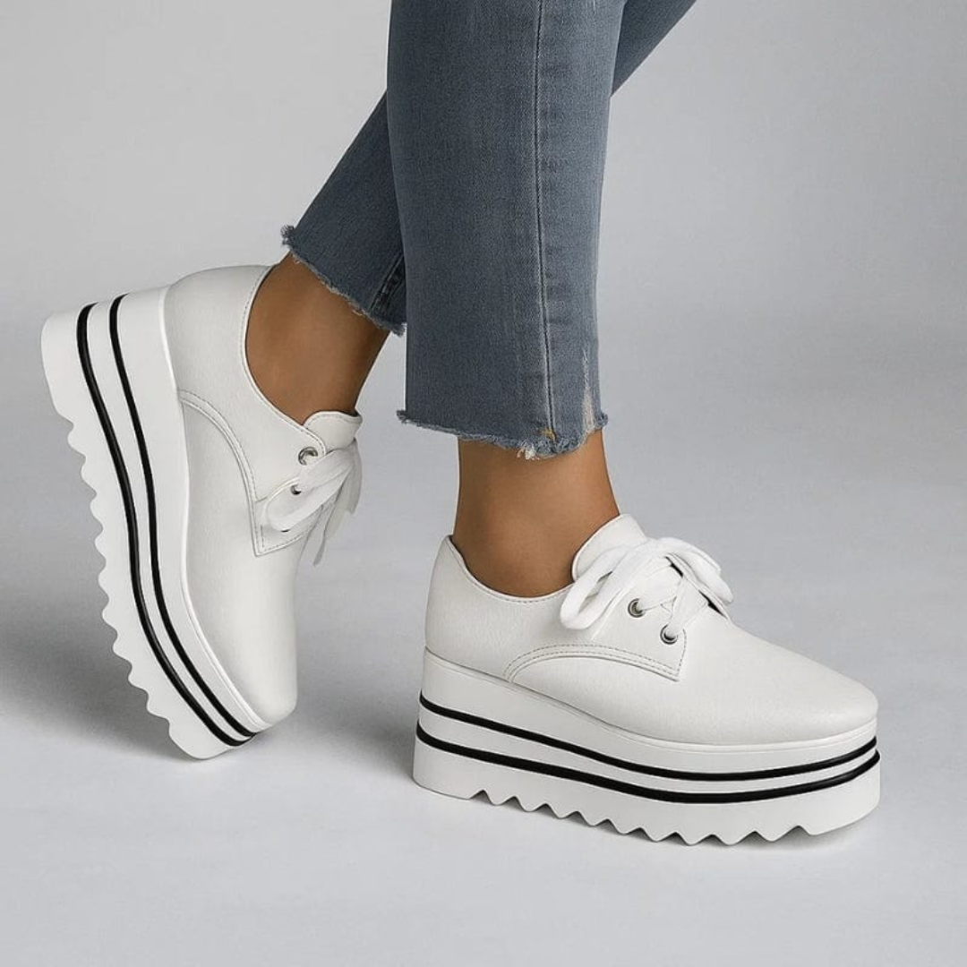 Frieda | Damen Plateau Sneaker mit Schnürung