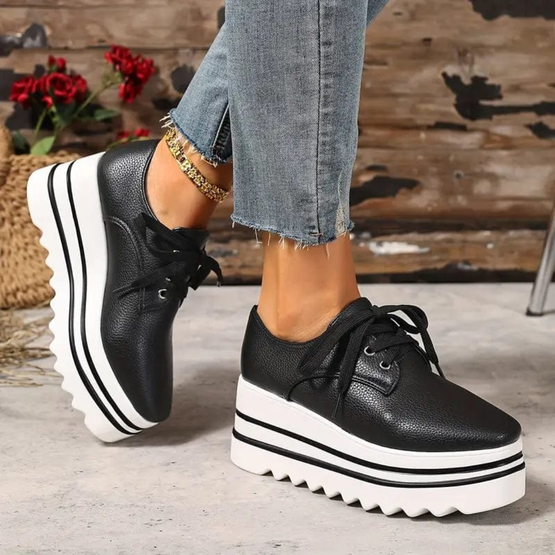 Frieda | Damen Plateau Sneaker mit Schnürung