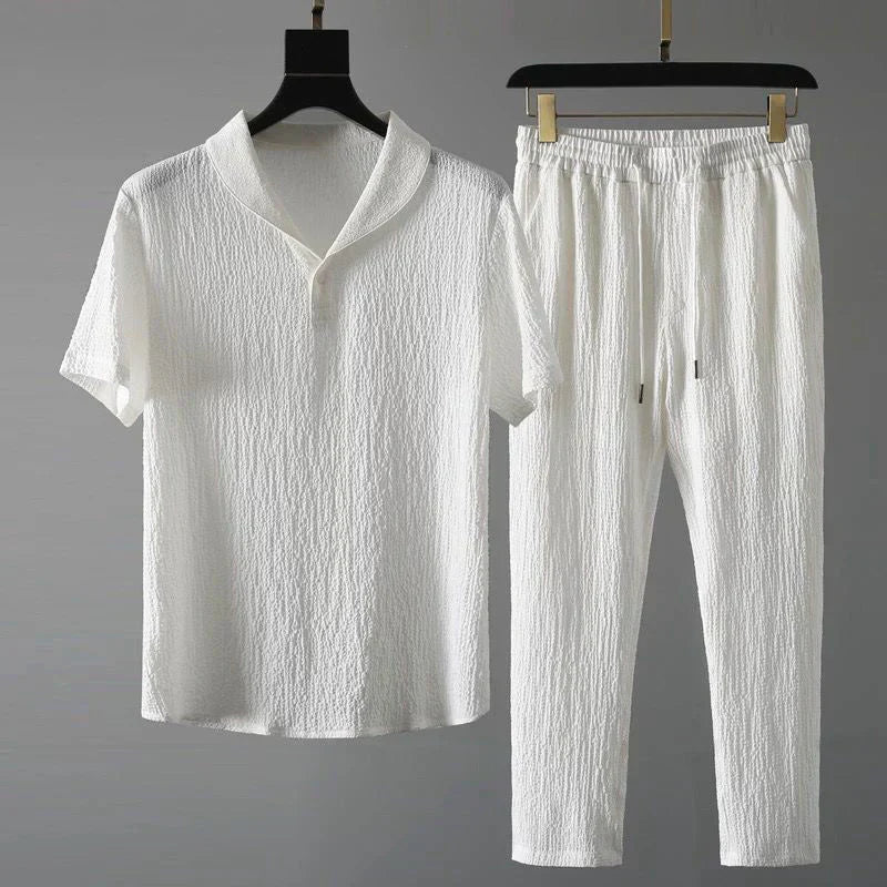 Luca - Shirt mit kurzen Ärmeln und Hose mit flexiblem Bund