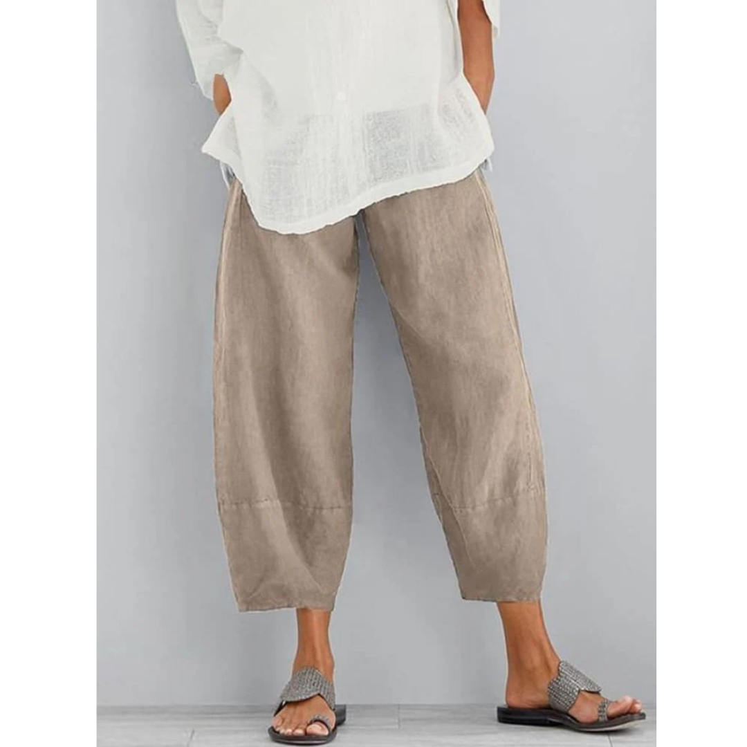 Galina | Damen Haremshose Weite Pumphose Elastischer Bund