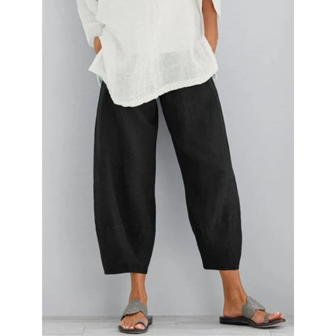 Galina | Damen Haremshose Weite Pumphose Elastischer Bund