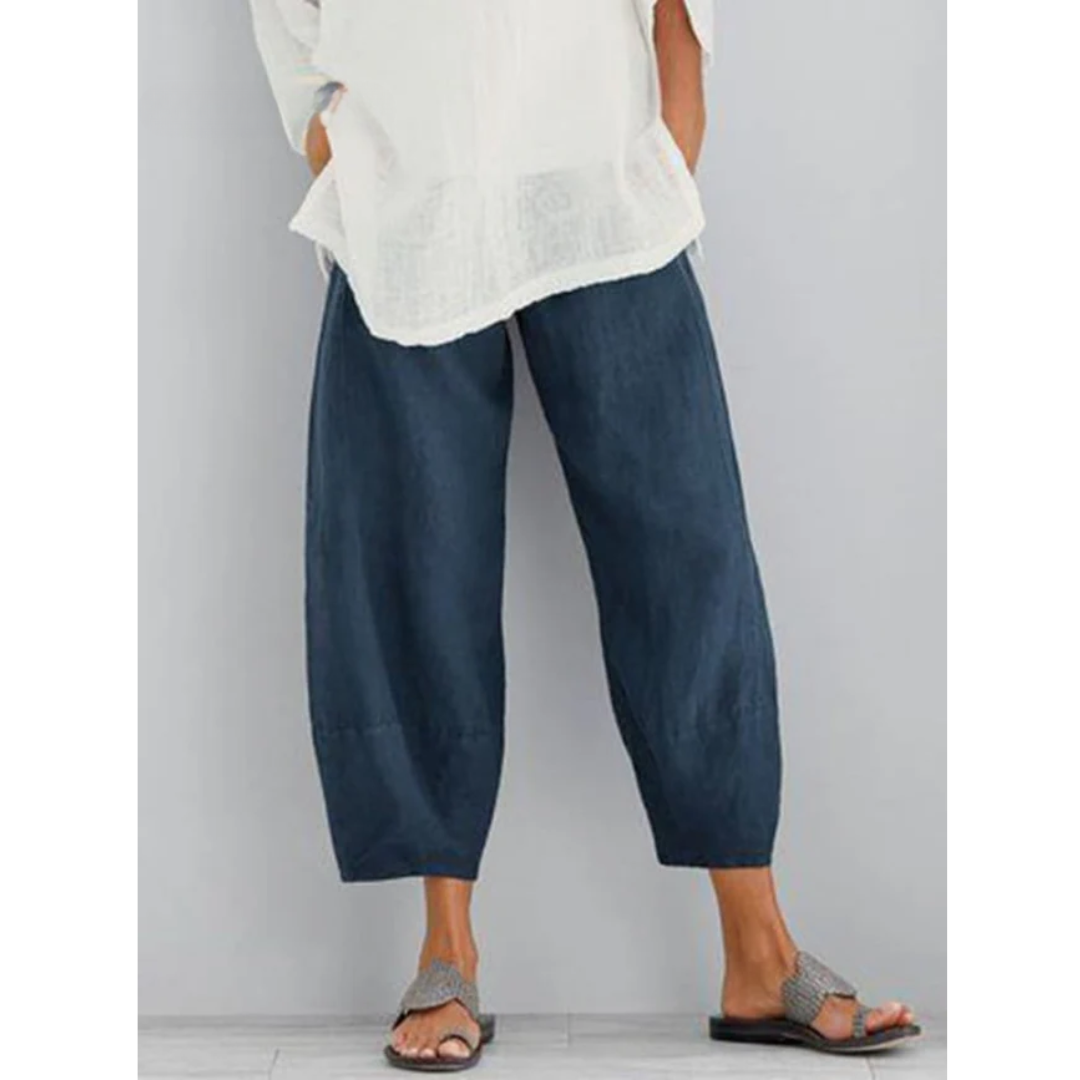 Galina | Damen Haremshose Weite Pumphose Elastischer Bund