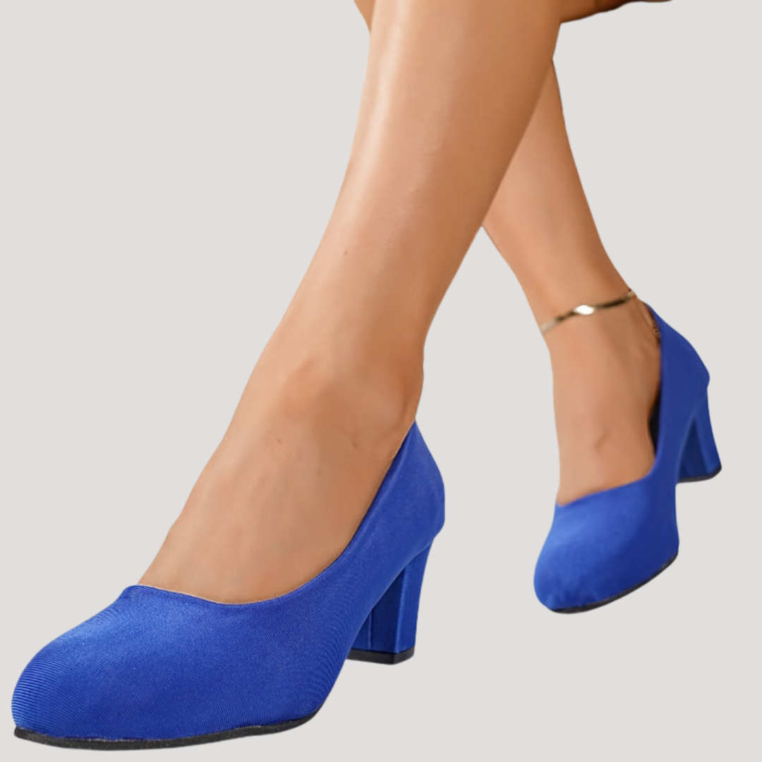Giselle | Damen Blockabsatz Pumps mit rundem Zehenbereich